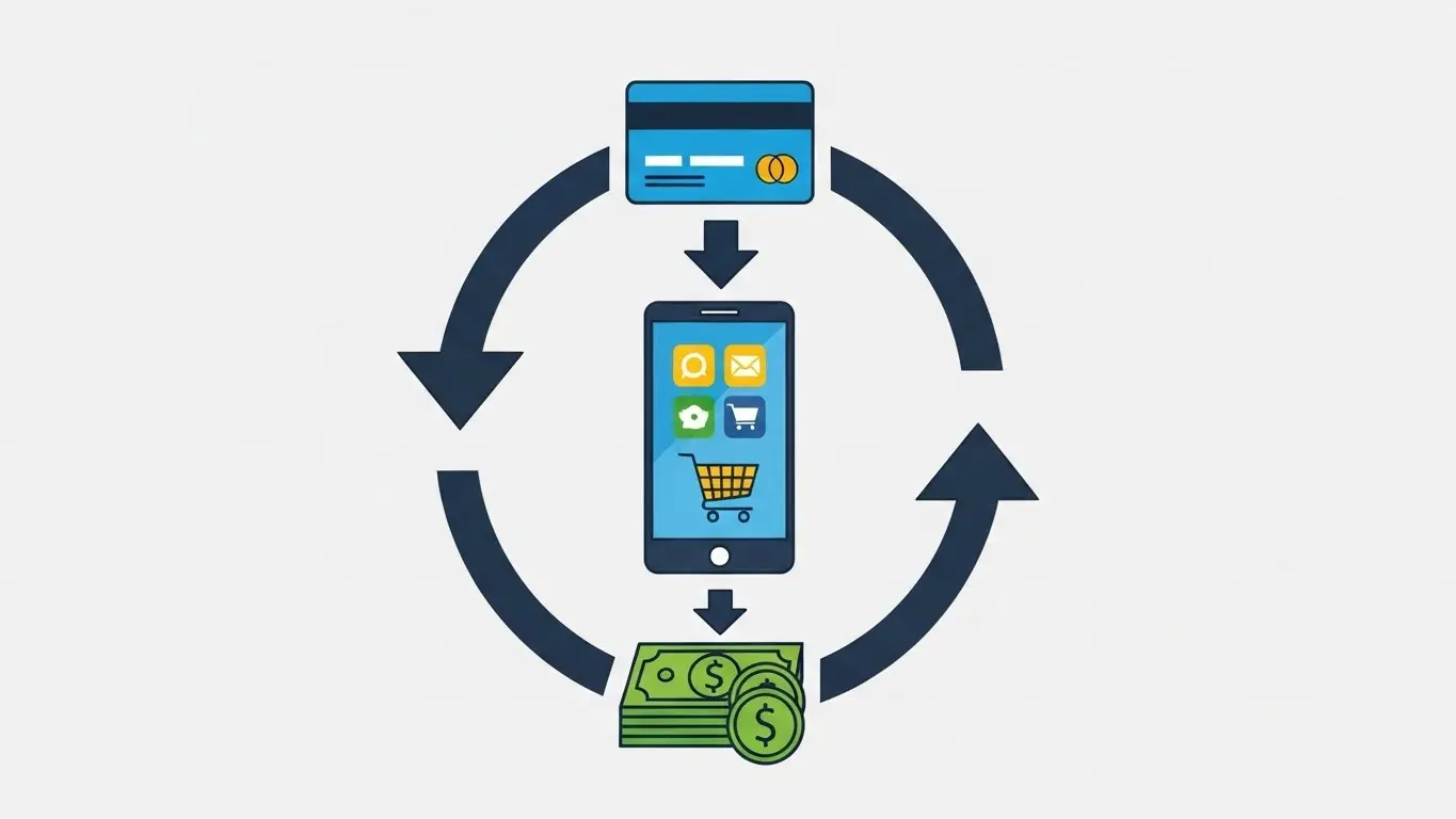 신용카드 현금화 절차와 선택 시 유의사항을 설명하는 다이어그램